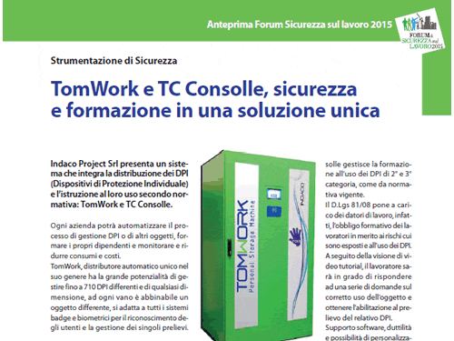 TomWork e TC Consolle - Sicurezza e Formazione convergono